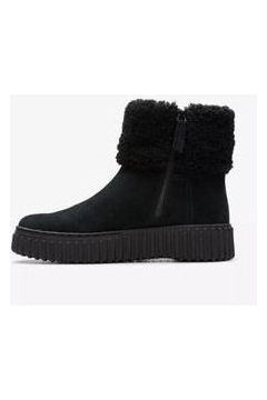 Clarks Torhill Turn in Black Wlined Suede