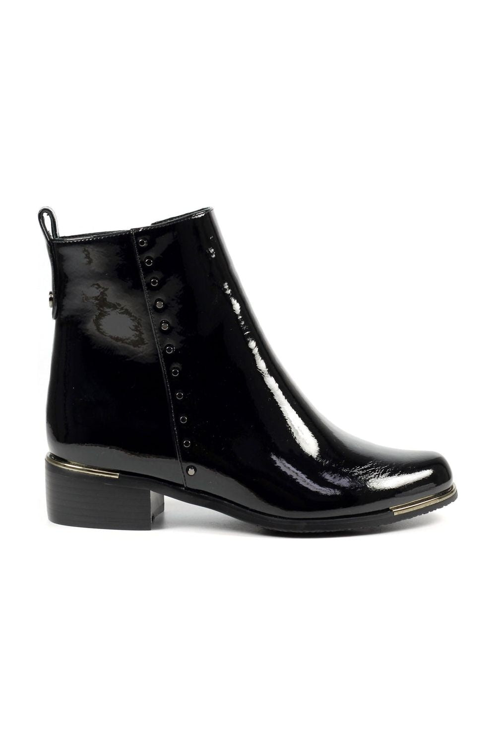 river island black patent ankle boots