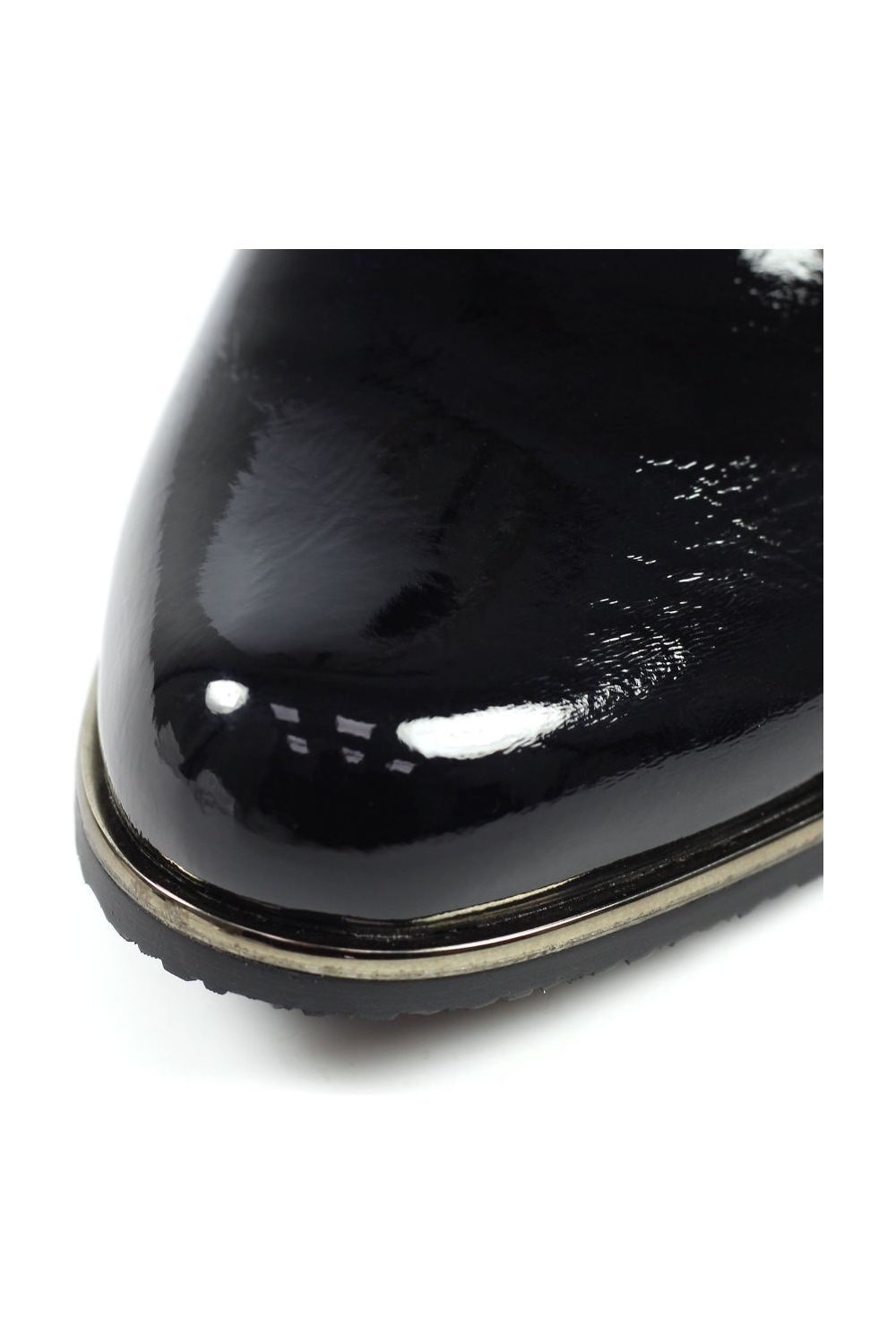 Lunar GLC 794 Violette in black patent boots