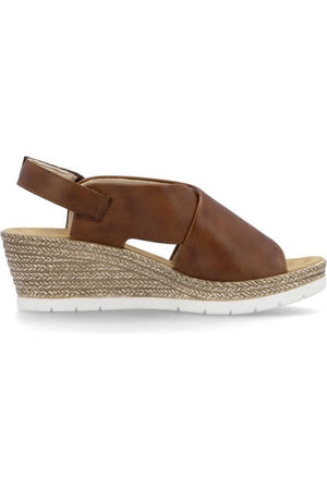 Rieker ladies sandal 61975-24 in Brown