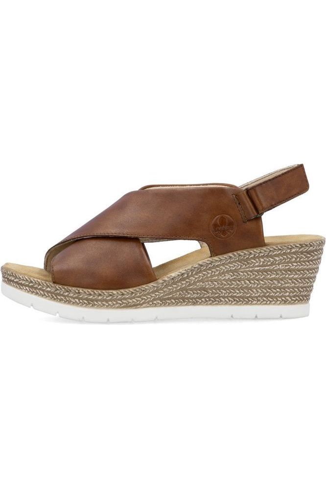 Rieker ladies sandal 61975-24 in Brown