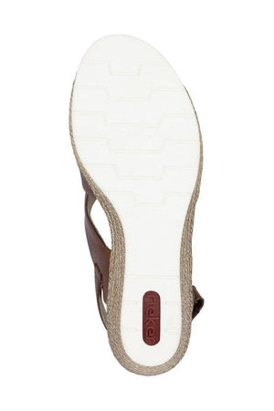 Rieker ladies sandal 61975-24 in Brown