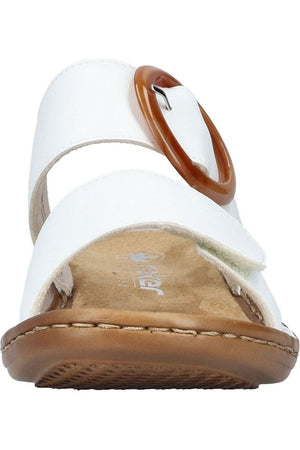 Rieker 60894-80 slip on sandal in white