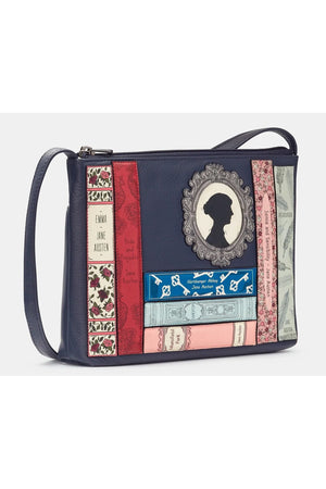 Yoshi Jane Austen Navy Bookworm Cross Body Bag