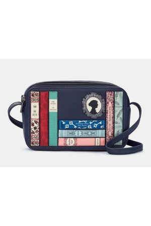Yoshi Jane Austen Bookworm Porter Handbag in navy