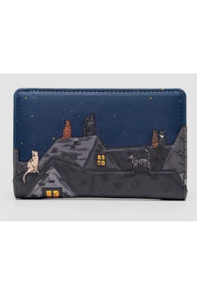 Yoshi Stargazing cats Zip around Purse Y1089