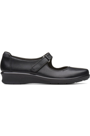 Clarks Hope Henley black leather