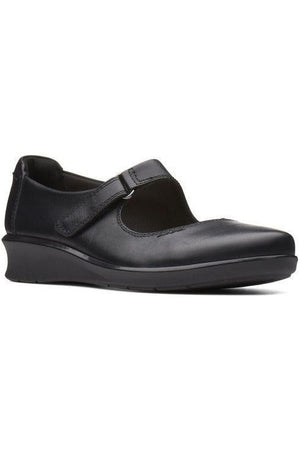 Clarks Hope Henley black leather