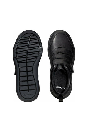 Clarks Scape Sky Youth black leather