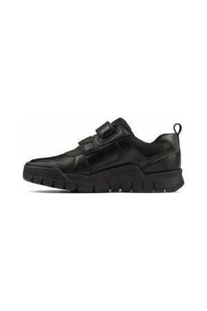 Clarks Scooter Speed kids black school shoe