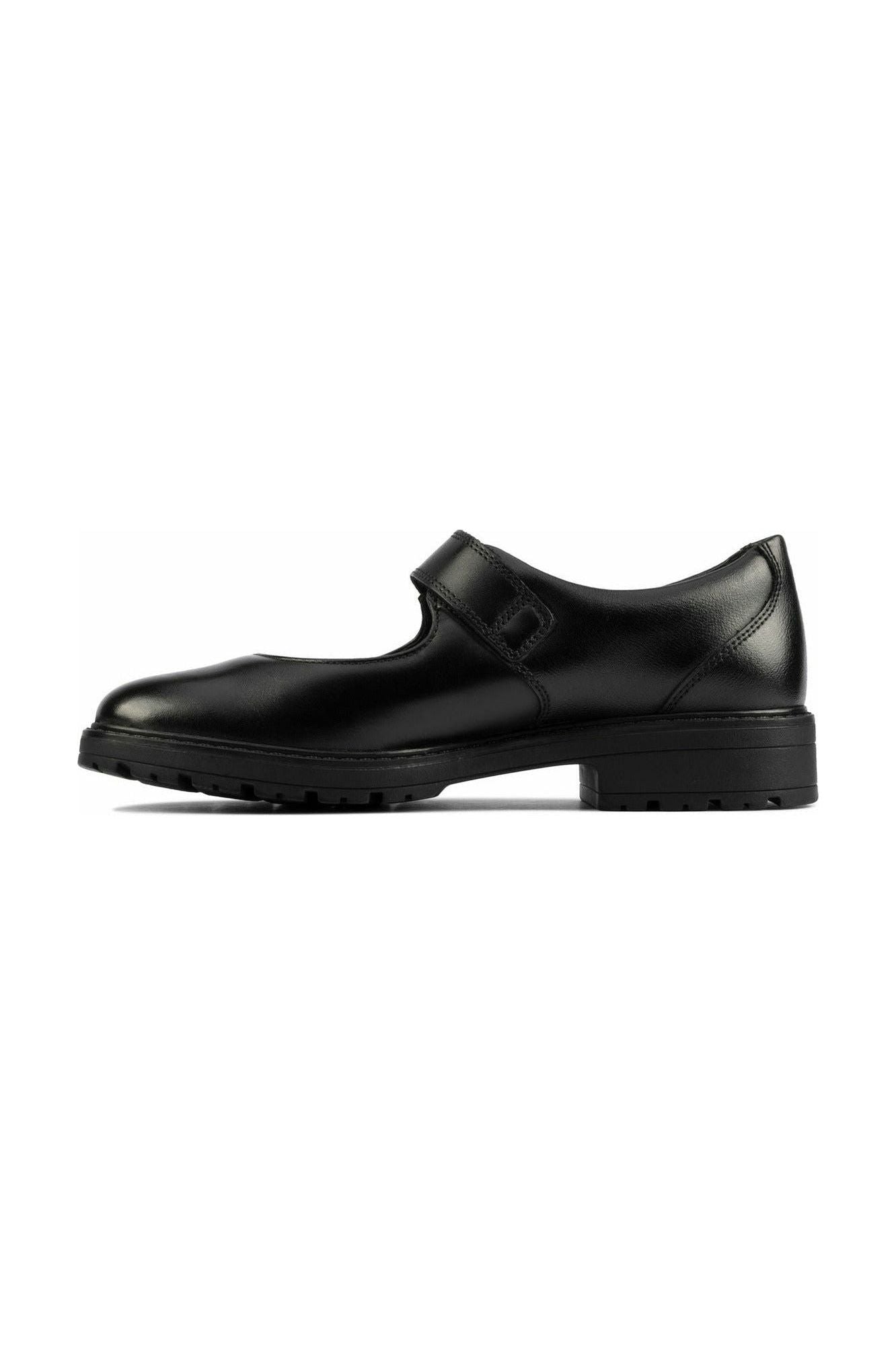 Clarks Loxham Walk Youth Black Leather