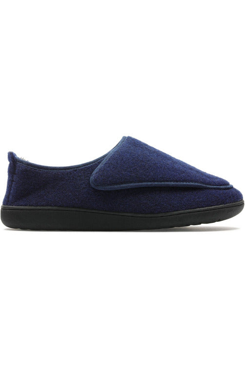 Clarks Mens Slippers King Riptape in Navy