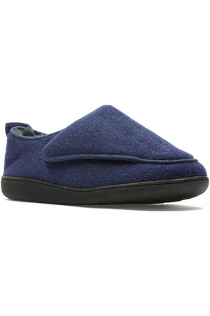 Clarks Mens Slippers King Riptape in Navy