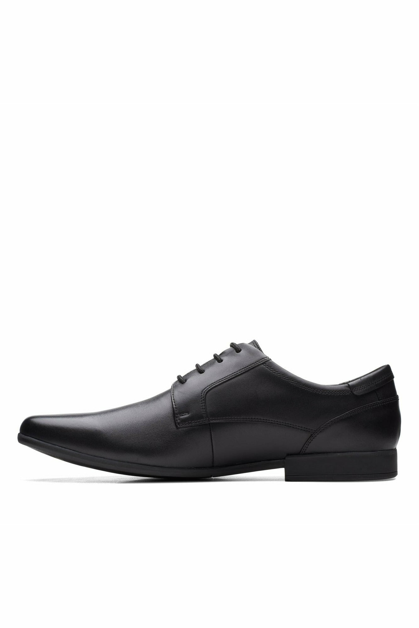 Clarks Mens Sidton Lace in Black Leather
