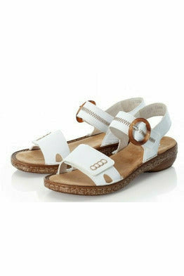 Rieker ladies sandals 628Z3 80 in white