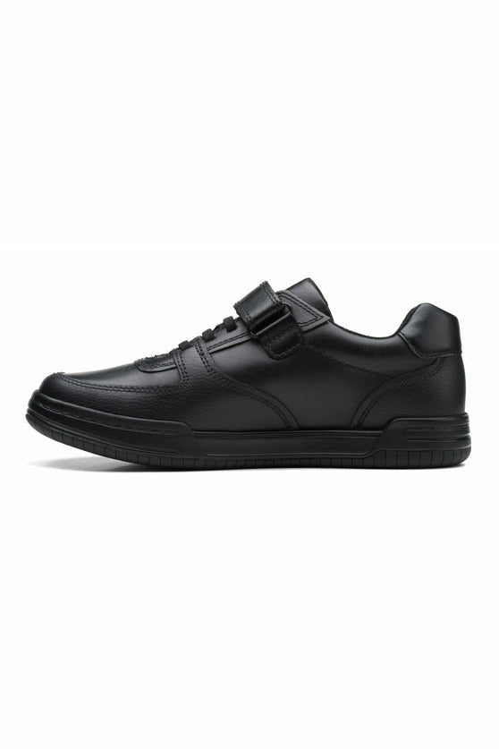Clarks Fawn Lay O in black leather