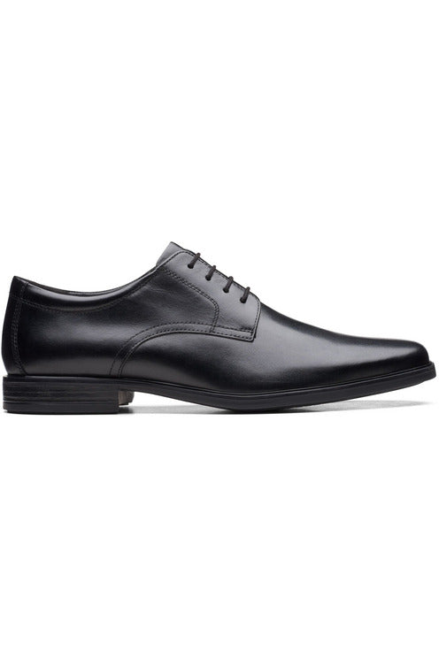 Clarks Howard Walk black leather extra wide fit