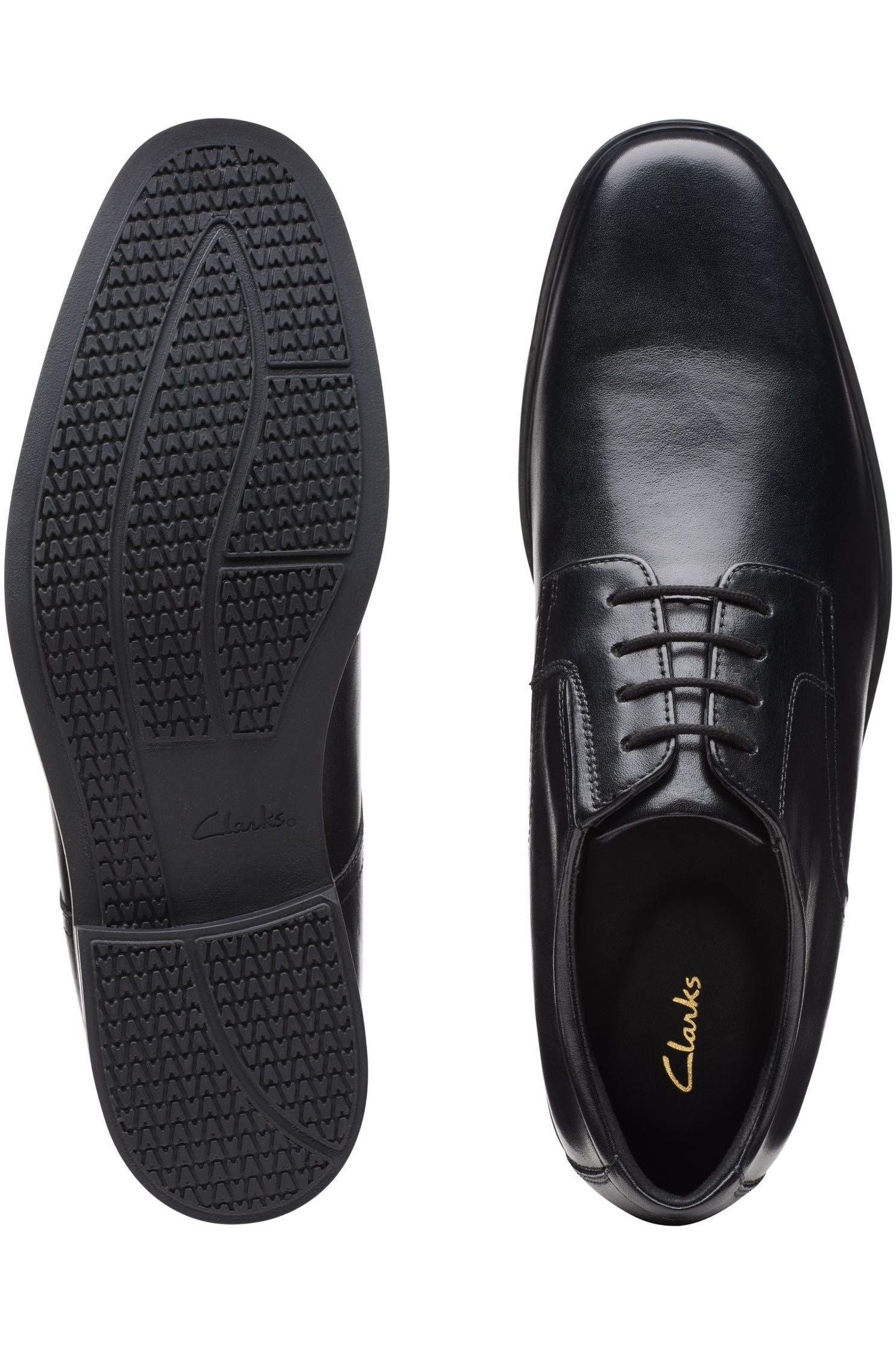 Clarks Howard Walk black leather