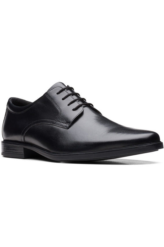 Clarks Howard Walk black leather extra wide fit