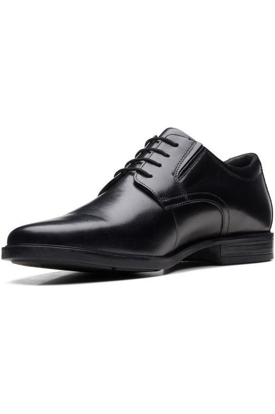 Clarks Howard Walk black leather extra wide fit