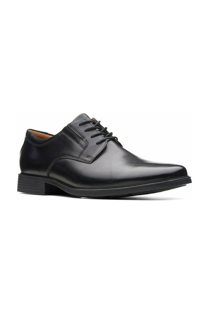 Clarks Tilden Plain Black Leather