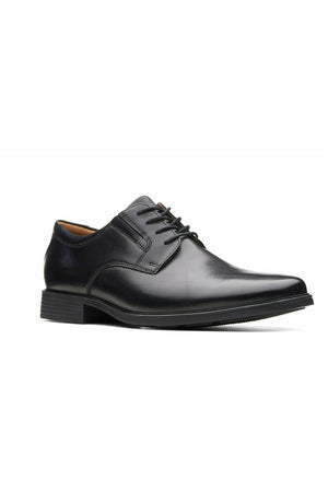 Clarks Tilden Plain Black Leather