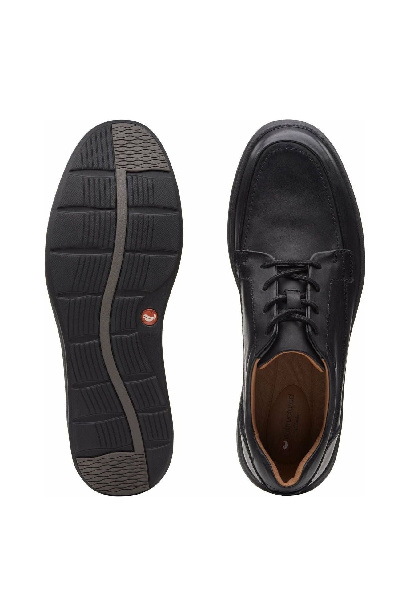 Clarks Un Abode Ease in black leather Extra Wide