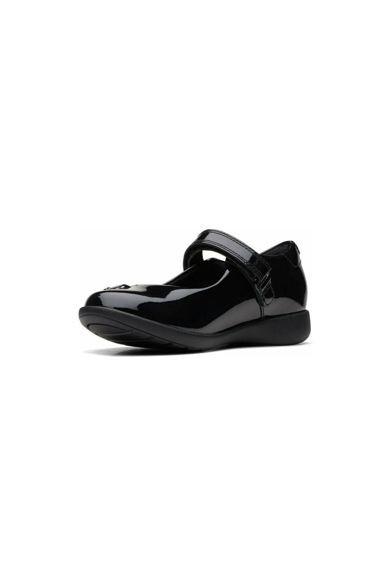 Clarks Etch Mist kid black patent