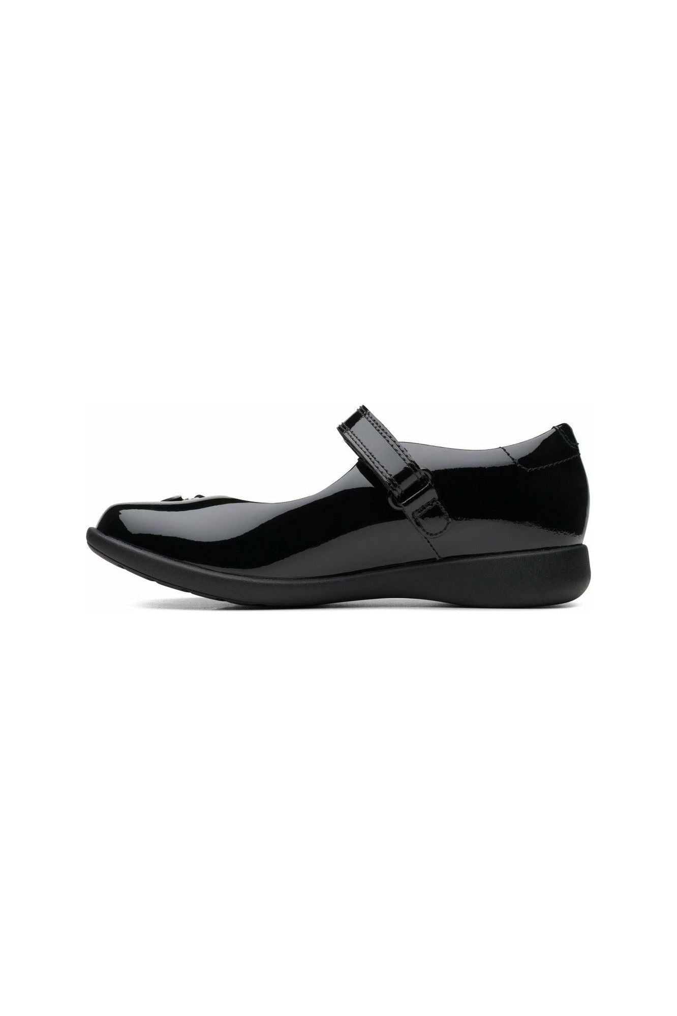 Clarks Etch Mist kid black patent