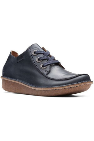 Clarks Womens Funny Dream Navy Leather