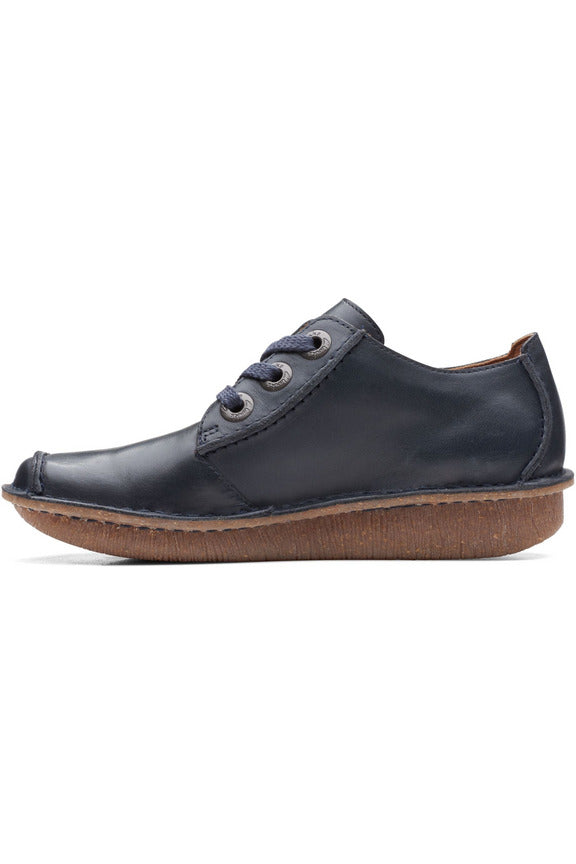 Clarks Womens Funny Dream Navy Leather