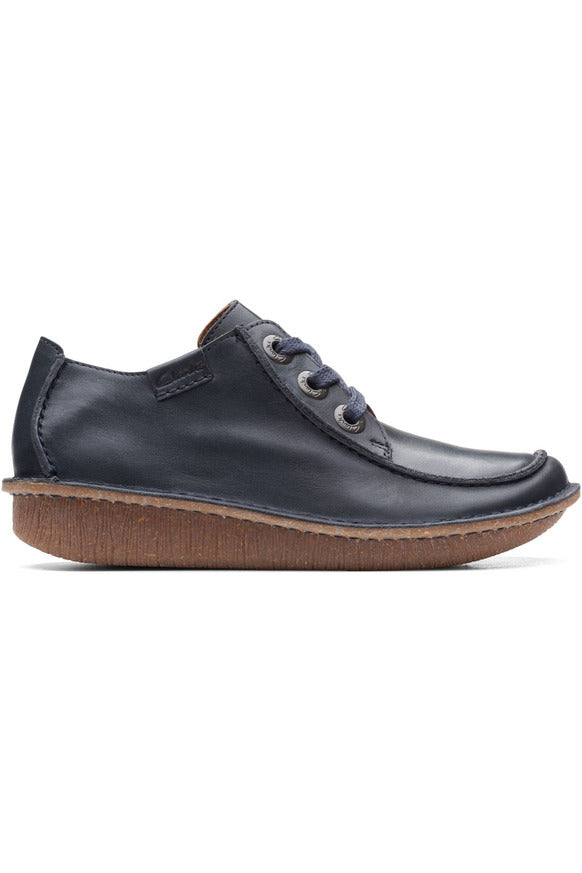 Clarks Womens Funny Dream Navy Leather