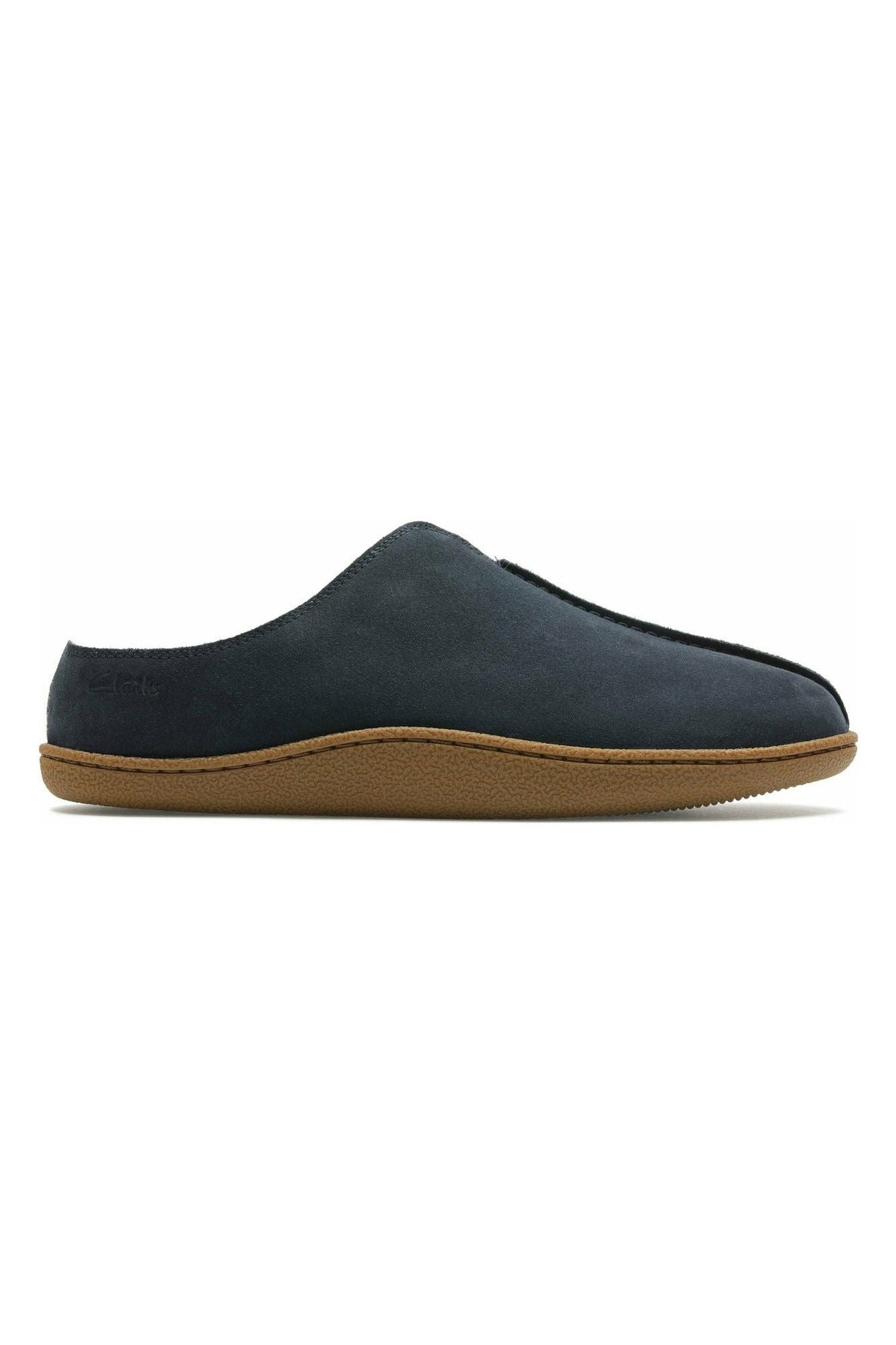 Clarks Home Mule in Navy Suede