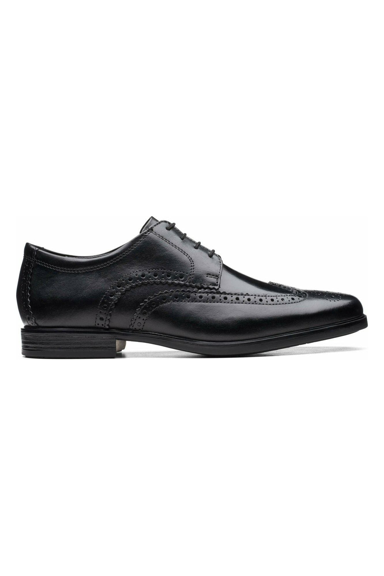 Clarks Howard Wing black leather