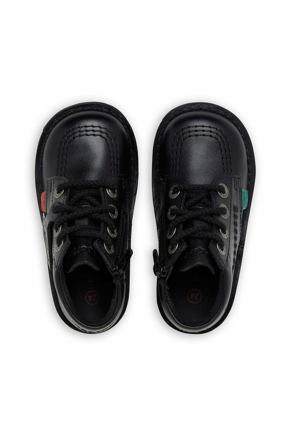 Kickers Kick Hi Zip black leather