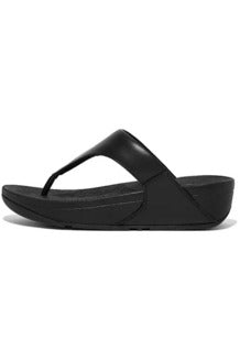 FitFlop Lulu Leather Toe Post in all black