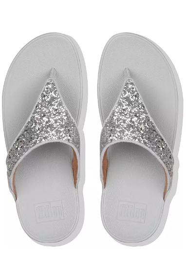 FitFlop Lulu Glitter Toe Thong silver