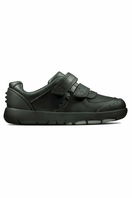 Clarks Rex Pace Toddler Black Leather