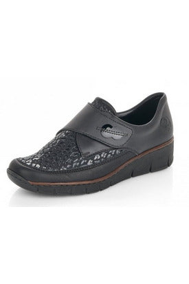 Rieker velcro shoe 537C0 00 Black