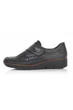 Rieker velcro shoe 537C0 00 Black