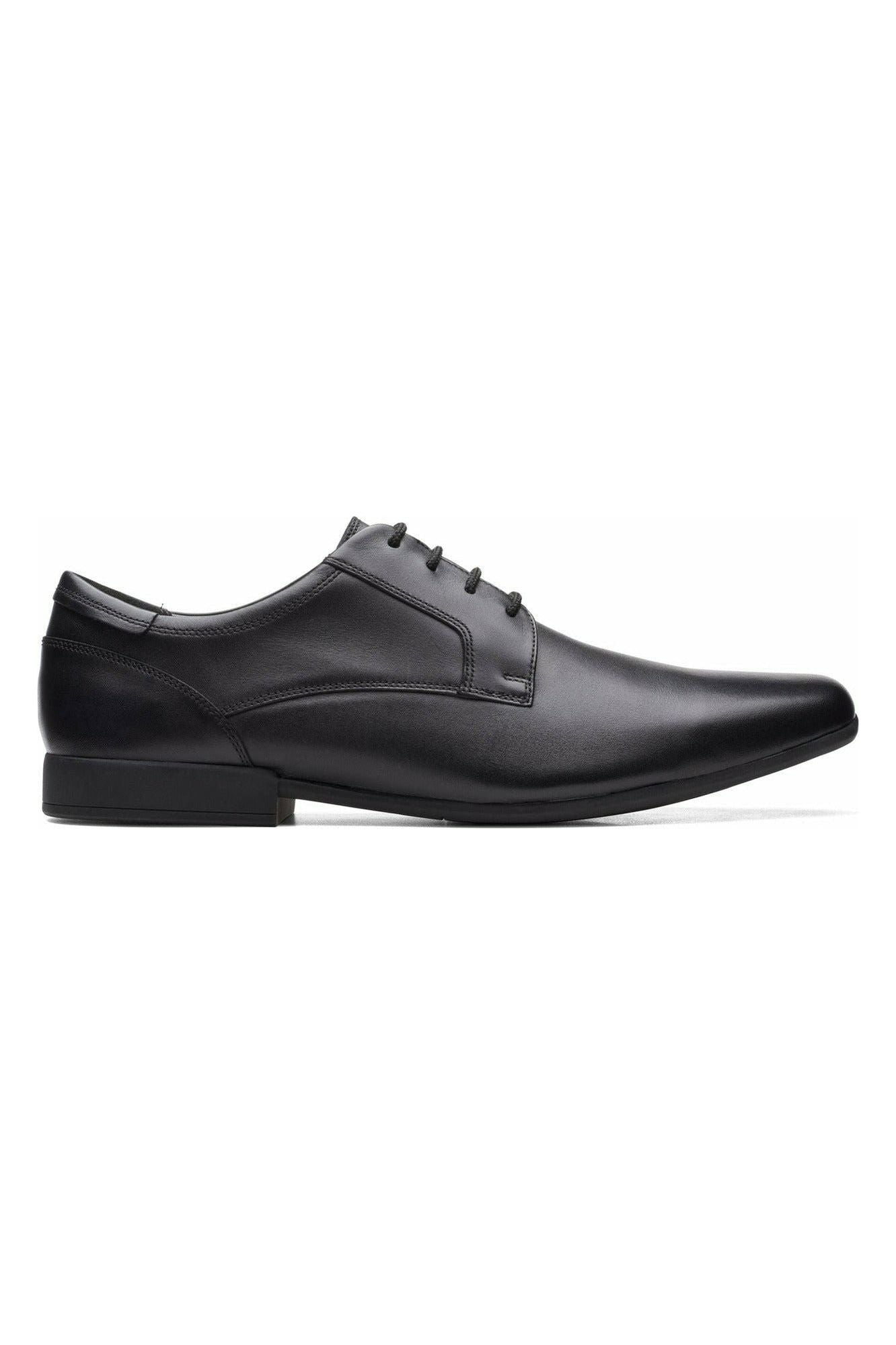 Clarks Mens Sidton Lace in Black Leather