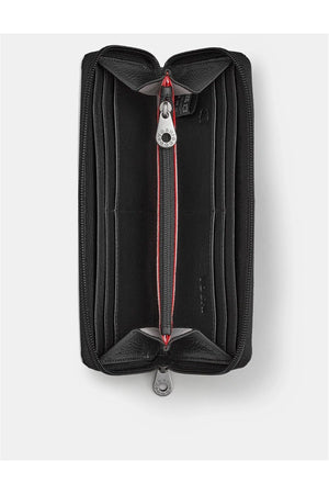 Yoshi Black Highland Cow Zip Around Purse Y1257
