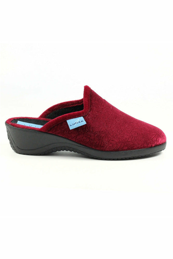 Lunar Womens Slippers KLA 170 Andrea in Burgundy