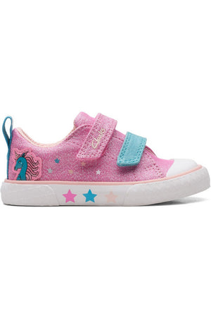 Clarks Foxing Play Toddler pink canvas
