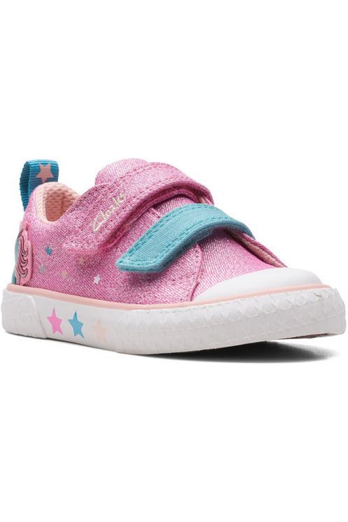 Clarks Foxing Play Toddler pink canvas