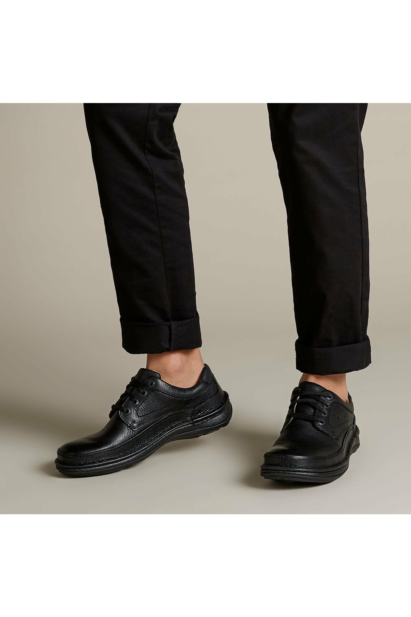 Clarks Nature Three in Black leather