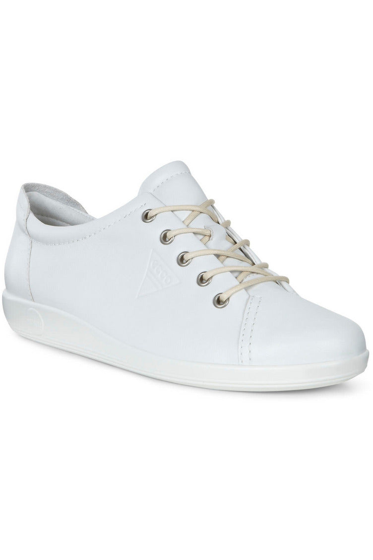 ECCO Womens Soft 2.0 206503 01007 in White Leather