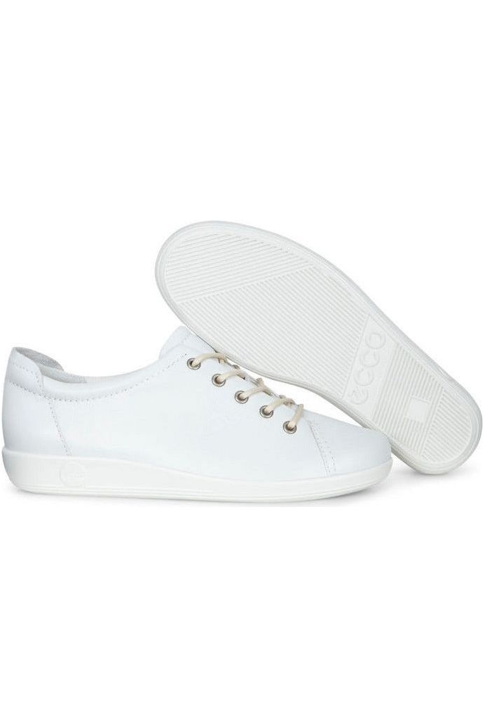 ECCO Womens Soft 2.0 206503 01007 in White Leather