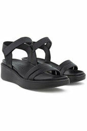 ECCO  Flow T Wedge Womens Sandal 273303 51052 in black leather