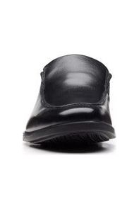 Clarks Mens Howard Edge black leather